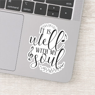 Christian Sång Quote Typography. Det är min själ Klistermärken