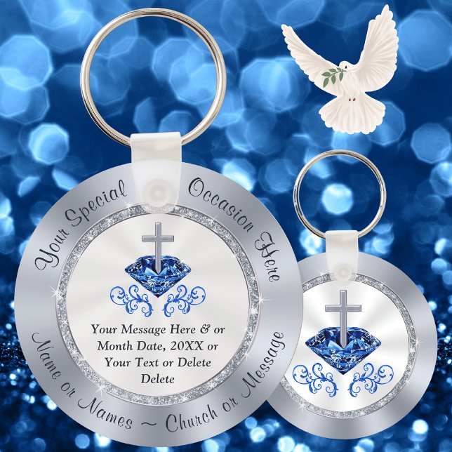 Christian Sapphire 65e Church Anniury Favors Nyckelring (Skapare uppladdad)