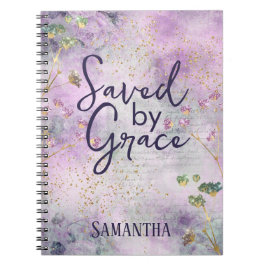 Christian Saved av Grace Glam Chic Girly Glitter Anteckningsbok