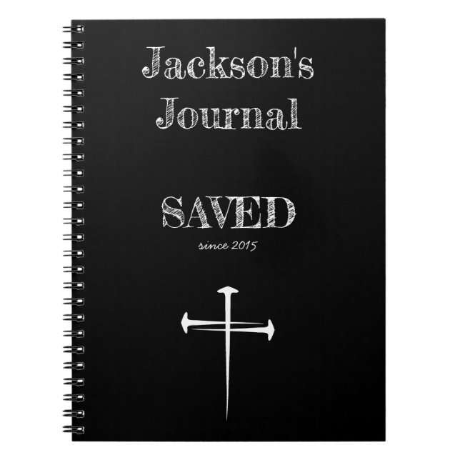 Christian SAVED Journal med 3 Nagel Kor Anteckningsbok (Framsidan)