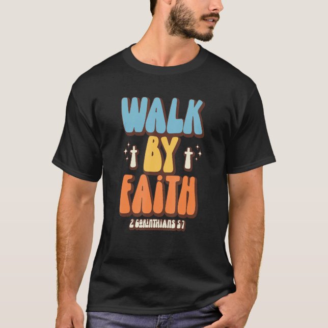 Christian Sayings Jesus Cross Chest Faith Cross_5 T Shirt (Framsida)
