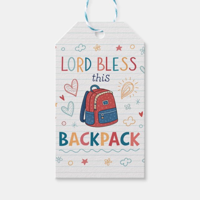 Christian School Bag Bluting Presentetikett (Framsidan)