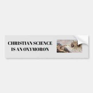 Christian Science är en Oxymoron Bildekal