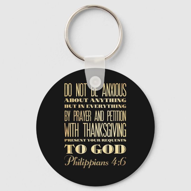 Christian Scriptural Bible - Filippinerna 4:6 Nyckelring (Framsida)