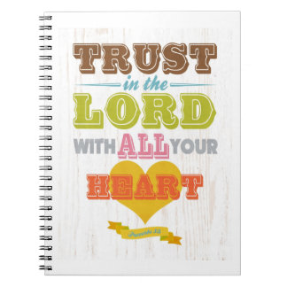 Christian Scriptural Bible Verse - Proverbs 3:5 Anteckningsbok