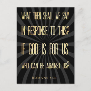 Christian Scriptural Bible Verse - Romans 8:31 Vykort