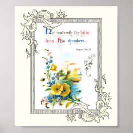 Christian Scripture and Söt Flowers Poster