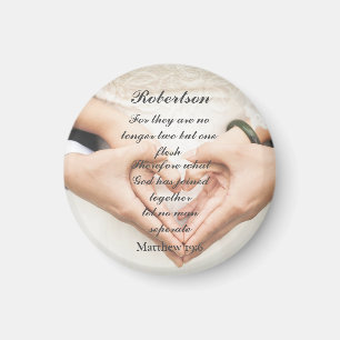 Christian Scripture Bröllop Photo Magnet