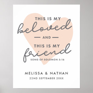 Christian Scripture Bröllop Poster