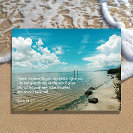 Christian Scripture Himmel Vatten Peace Afraid Meddelande Vykort