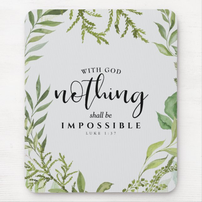 Christian Scripture Ingenting får vara omöjligt Musmatta (Framsidan)