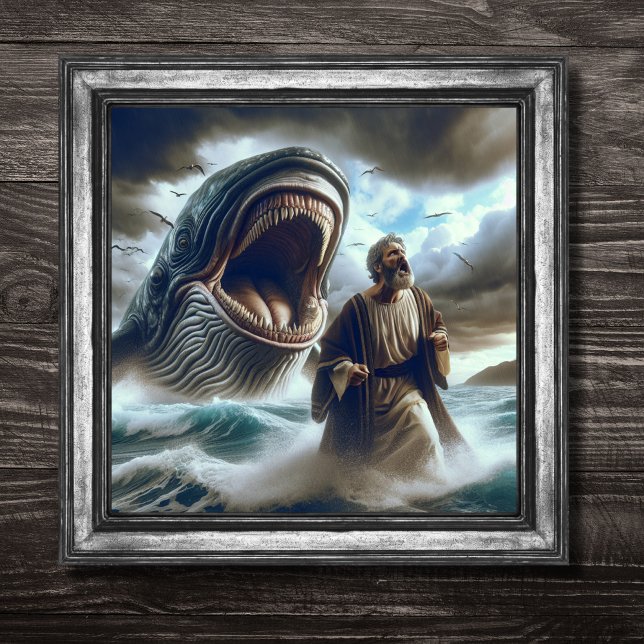 Christian Scripture Jonah Whale Bible Art Poster (Skapare uppladdad)