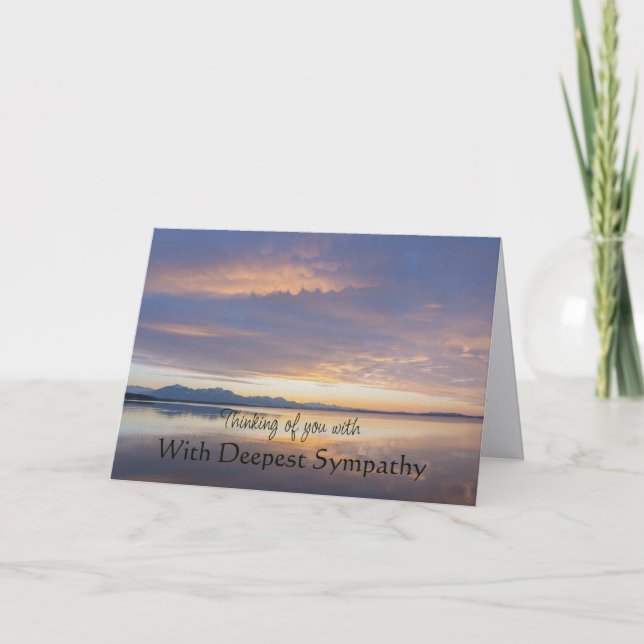 Christian Scripture Lake Sunrise Sympathy Kort (Framsida)