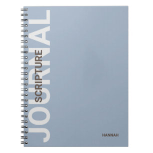 Christian Scripture Personlig Blue Journal Anteckningsbok