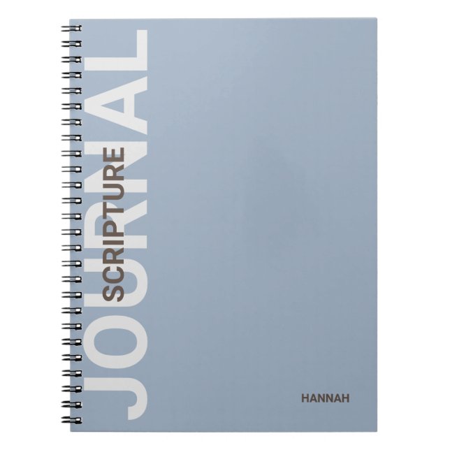 Christian Scripture Personlig Blue Journal Anteckningsbok (Framsidan)