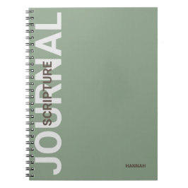 Christian Scripture Personlig Grönt Journal Anteckningsbok