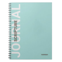 Christian Scripture Personlig Teal Journal