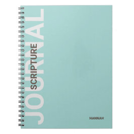 Christian Scripture Personlig Teal Journal Anteckningsbok