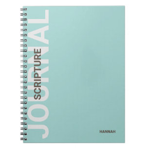 Christian Scripture Personlig Teal Journal Anteckningsbok