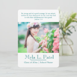 Christian Scripture Photo Grad Announcement/ Inbjudningar