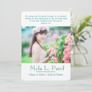Christian Scripture Photo Grad Announcement/ Inbjudningar