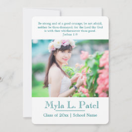 Christian Scripture Photo Grad Announcement/ Inbjudningar