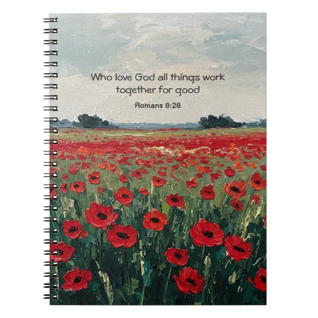 Christian Scripture Spiral Photo Notebook Anteckningsbok (Framsidan)