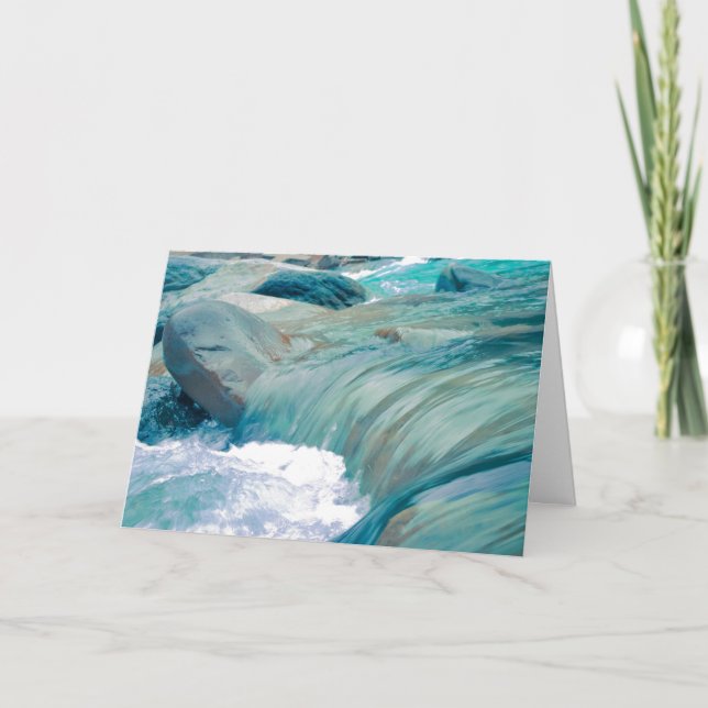 Christian Scripture Sympathy Card Blue River Vatte Kort (Framsida)