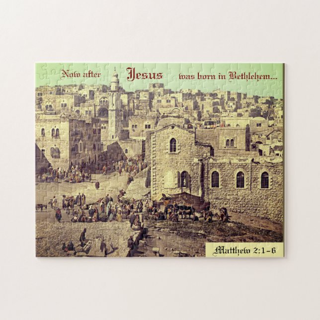 Christian Scripture Vintage Holy Land Photo Pussel (Horisontell)