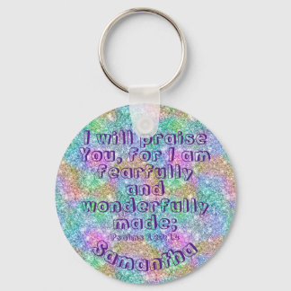 Christian Self Esteem Bible Verse Psalm 139 Namn Nyckelring