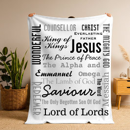 Christian Seventeen Namn of Jesus Fleecefilt
