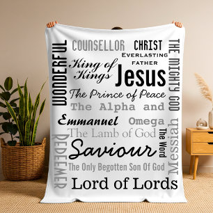 Christian Seventeen Namn of Jesus Fleecefilt