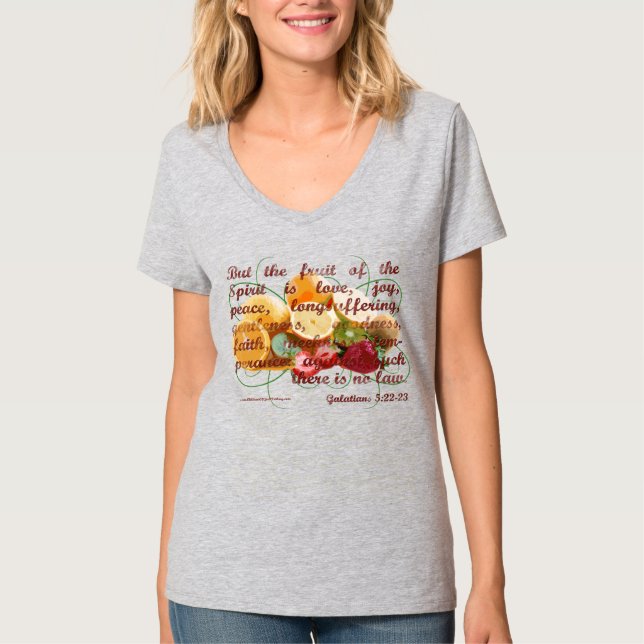 Christian Shirt, Fruit of the Spirit Bible T-Shirt (Framsida)