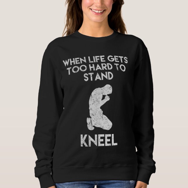 Christian Shirt Life får hård Kneel T (Framsida)