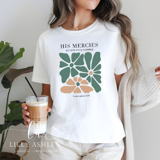 Christian Shirt Retro Blommigt Bible Verse för hen T