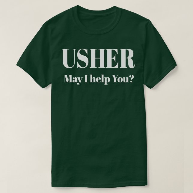Christian Shirt Usher-kyrkpresent T Shirt (Design framsida)