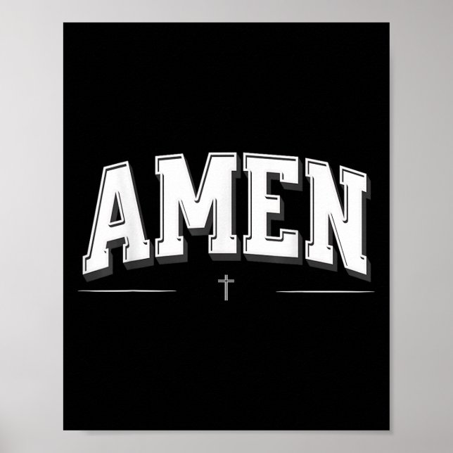 Christian Shirts För manar, Amen Poster (Framsidan)