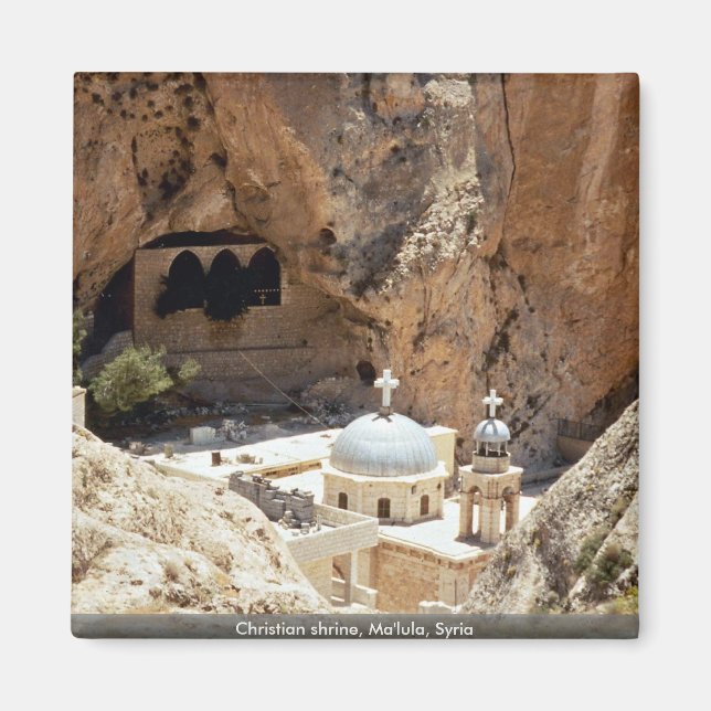 Christian Shrine, Morsa'lula, Syrien Magnet (Framsidan)