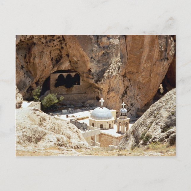 Christian Shrine, Morsa'lula, Syrien Vykort (Framsida)