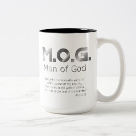 Christian Silver MAN AV GOD PSALM 1:1 Två-Tonad Mugg