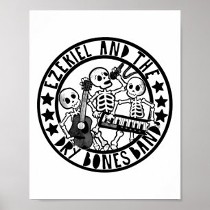 Christian Skeleton Ezekiel och Dry Bone Band Bible Poster