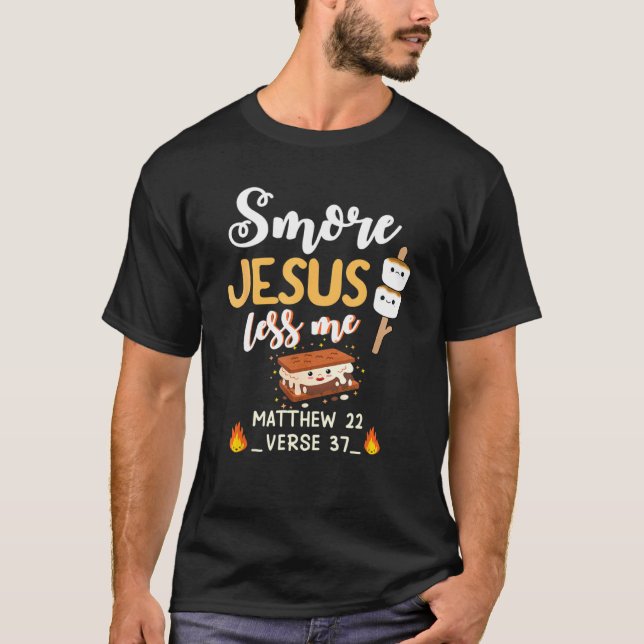 Christian Smore Jesus Less Me Chocolate Camper Cam T Shirt (Framsida)