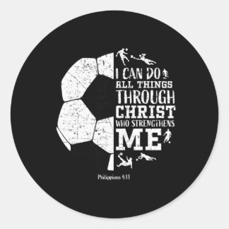 Christian Soccer Faith Graphic Bible Verse Philipp Runt Klistermärke