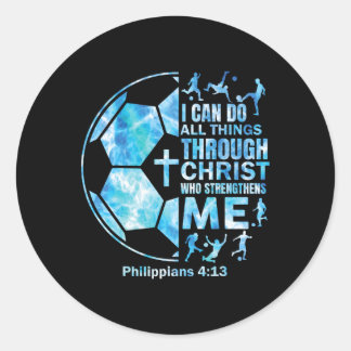 Christian Soccer Faith Religious Women Kids Christ Runt Klistermärke