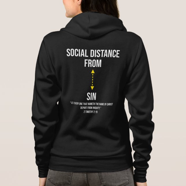 Christian Social Avstånd från Sin T Shirt (Baksida)