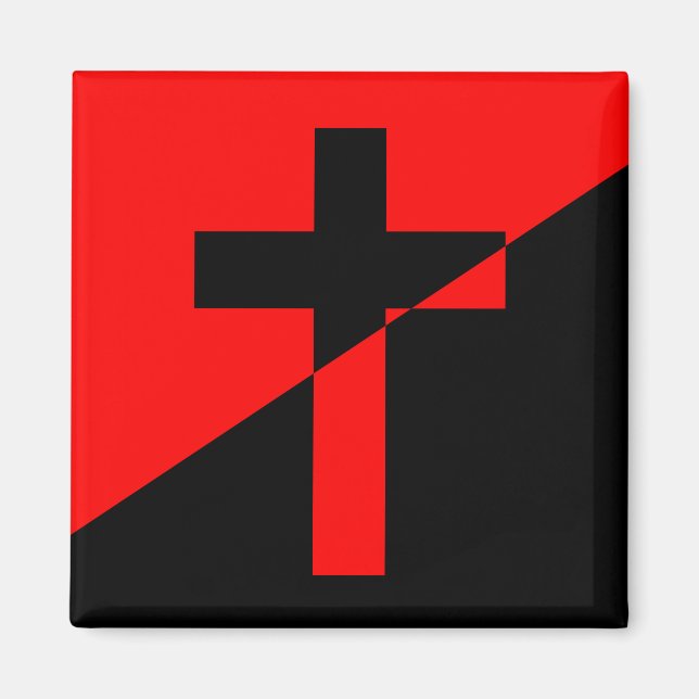 Christian socialism & Anarchism (Liberation) Flagg Magnet (Framsidan)