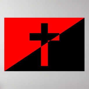 Christian socialism & Anarchism (Liberation) Flagg Poster