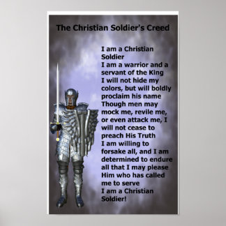 Christian Soldiers Creed Poster