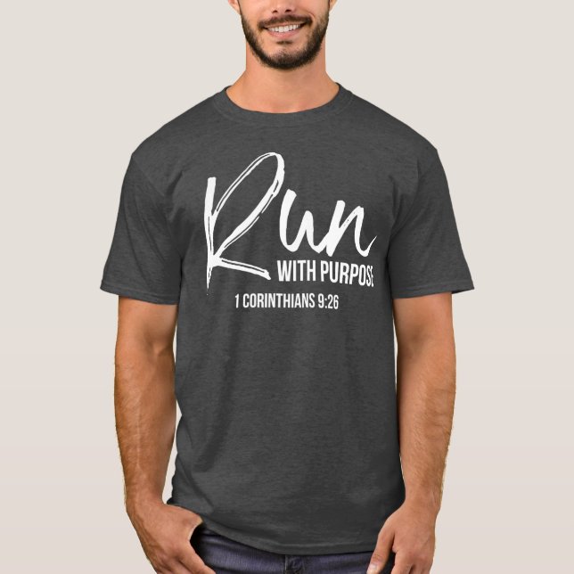 Christian Springer Gift som kör Springa med T Shirt (Framsida)