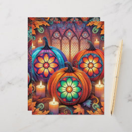 Christian Stached Glass Halloween Scrapbook Papper